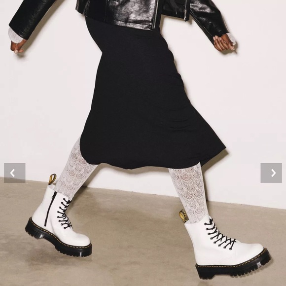 Dr. Martens Shoes - Dr. Martens Jadon White Platform Boots
